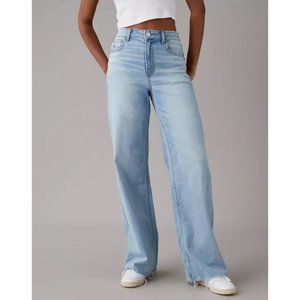 American Eagle Super High Waisted Baggy Wide Leg Jeans